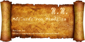 Mészáros Mimóza névjegykártya