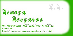 mimoza meszaros business card